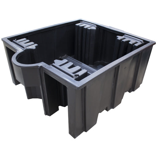 (Clearance) Black Single IBC Spill Pallet - BB3 ||1125ltr Sump Capacity