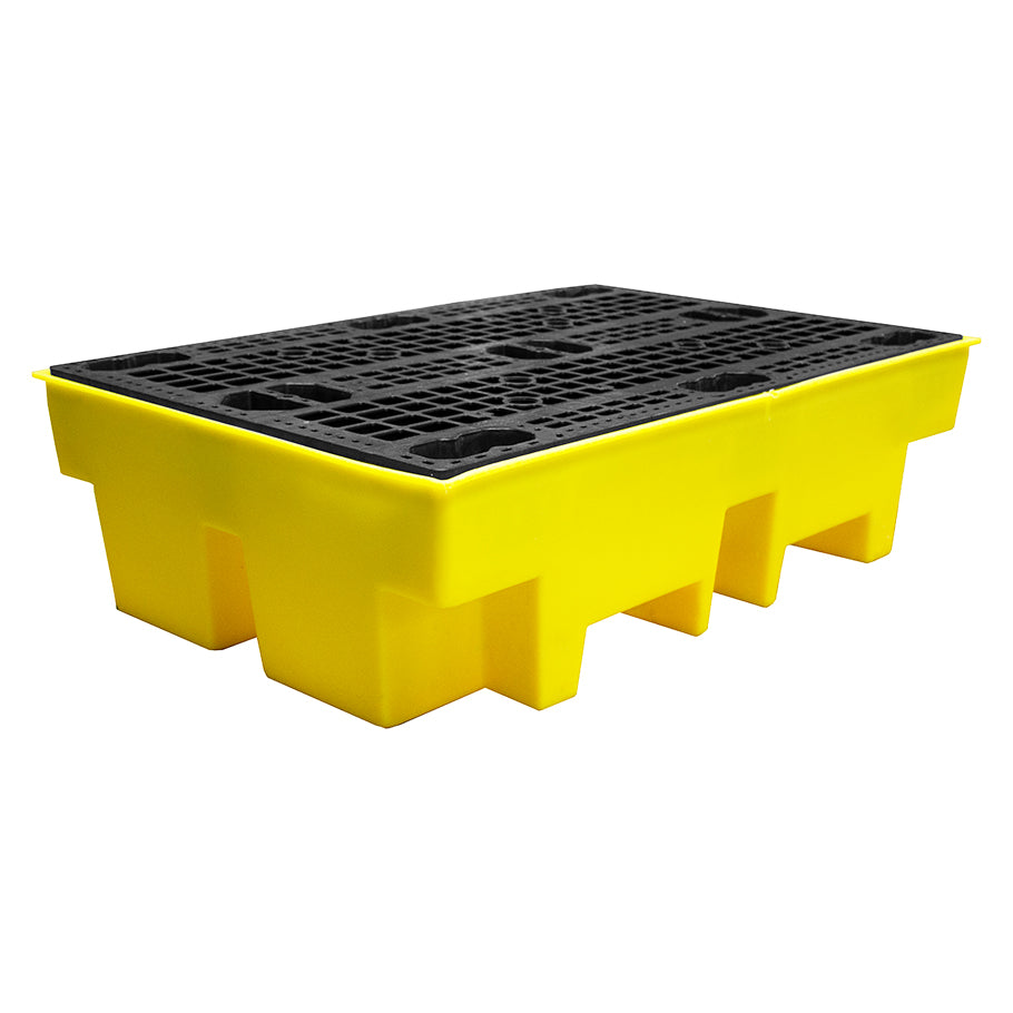 (Clearance) Double Drum Spill Pallet - BP2 || 240ltr Sump Capacity