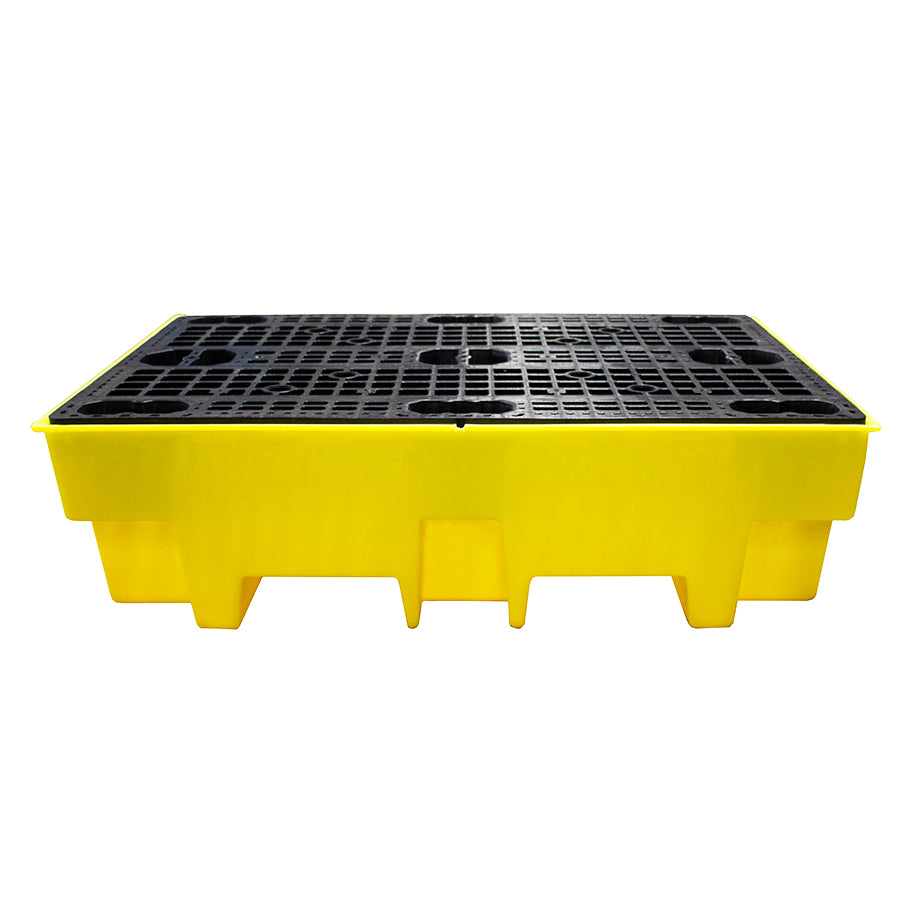 (Clearance) Double Drum Spill Pallet - BP2 || 240ltr Sump Capacity