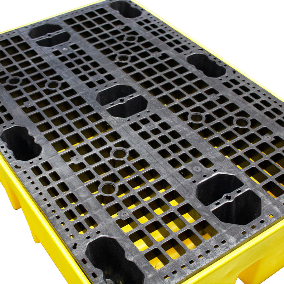 (Clearance) Double Drum Spill Pallet - BP2 || 240ltr Sump Capacity