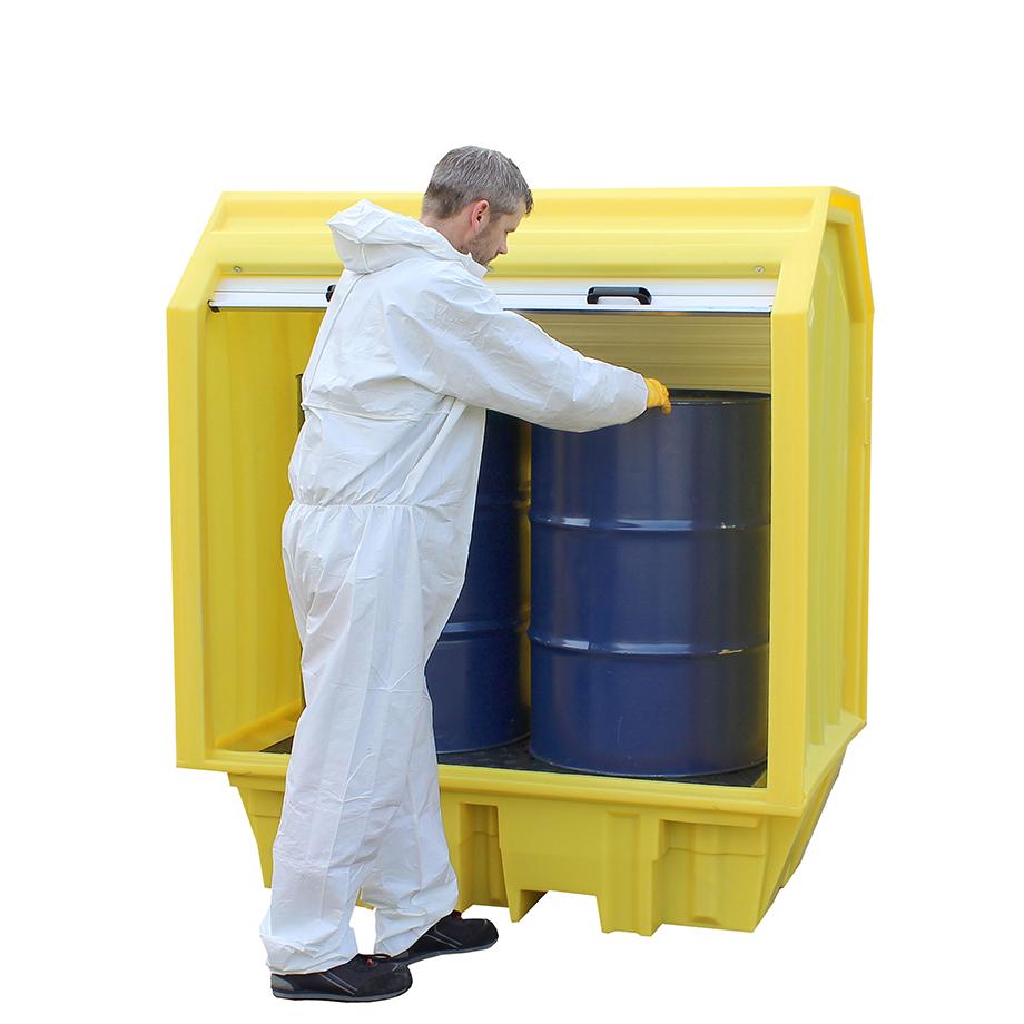 BP2HC - 2 Drum Hard Covered Plastic Bunded Spill Containment Pallet