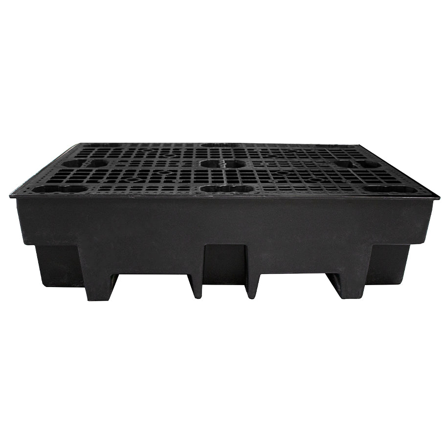 Recycled 2 Drum Polyethylene Spill Pallet - BP2R || To Hold 2 Drums