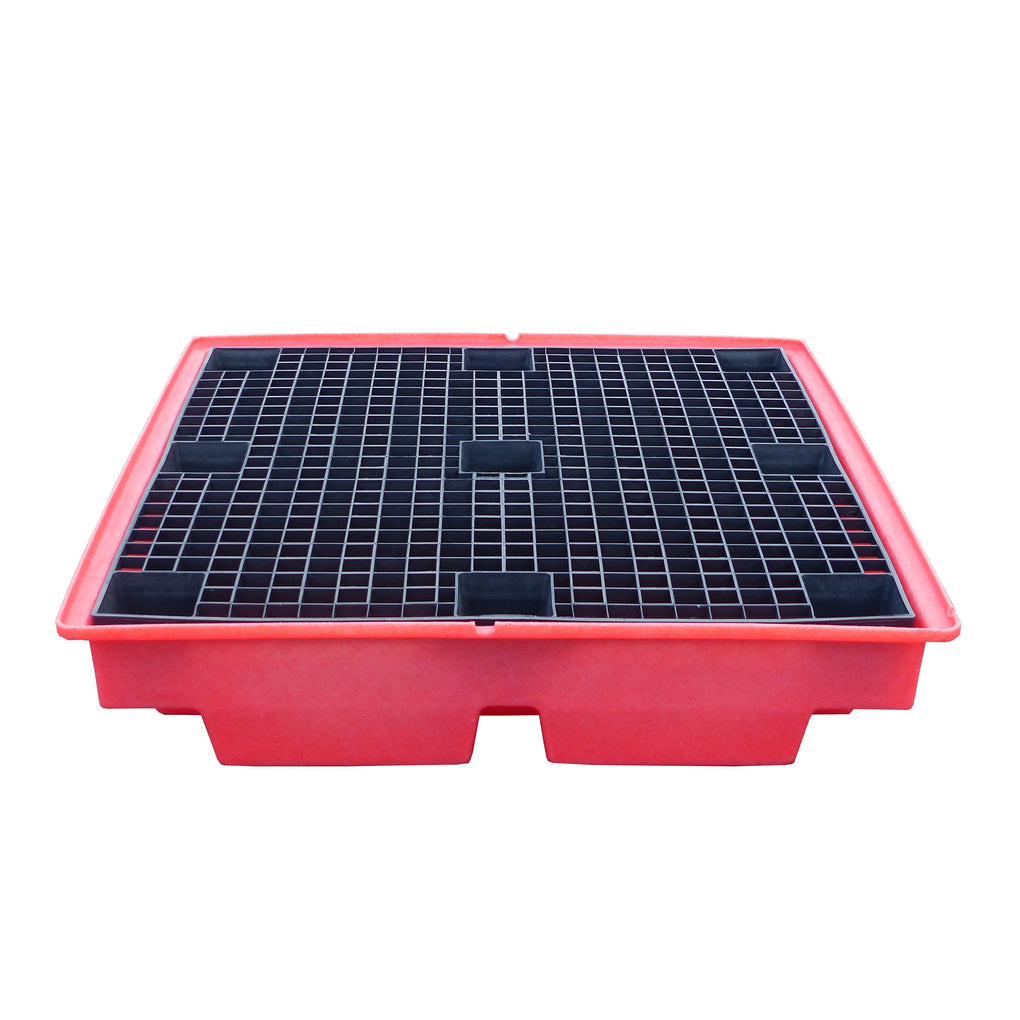 (Clearance) Low Profile 4 Drum Spill Pallet - BP4L ||For 4 Drums