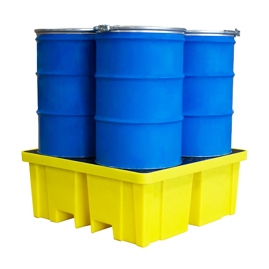 4 Drum Spill Pallet with Extra Capacity - BP4XL ||For 4 Drums