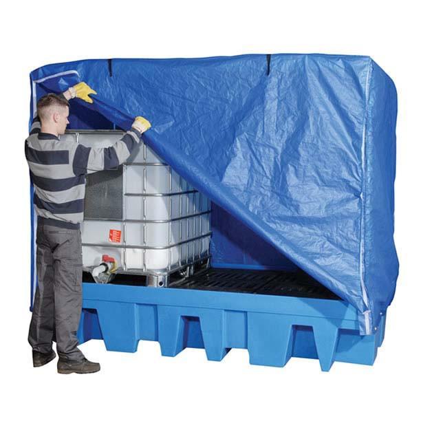 BB2C - 2 IBC Covered Bunded Spill Containment Pallet