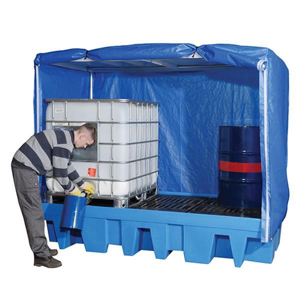 BP8C - 8 Drum Covered Bunded Spill Containment Pallet