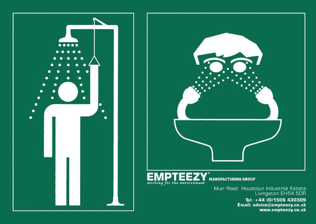 (Clearance) Combined Shower & Eye Wash Sign - ESEWS