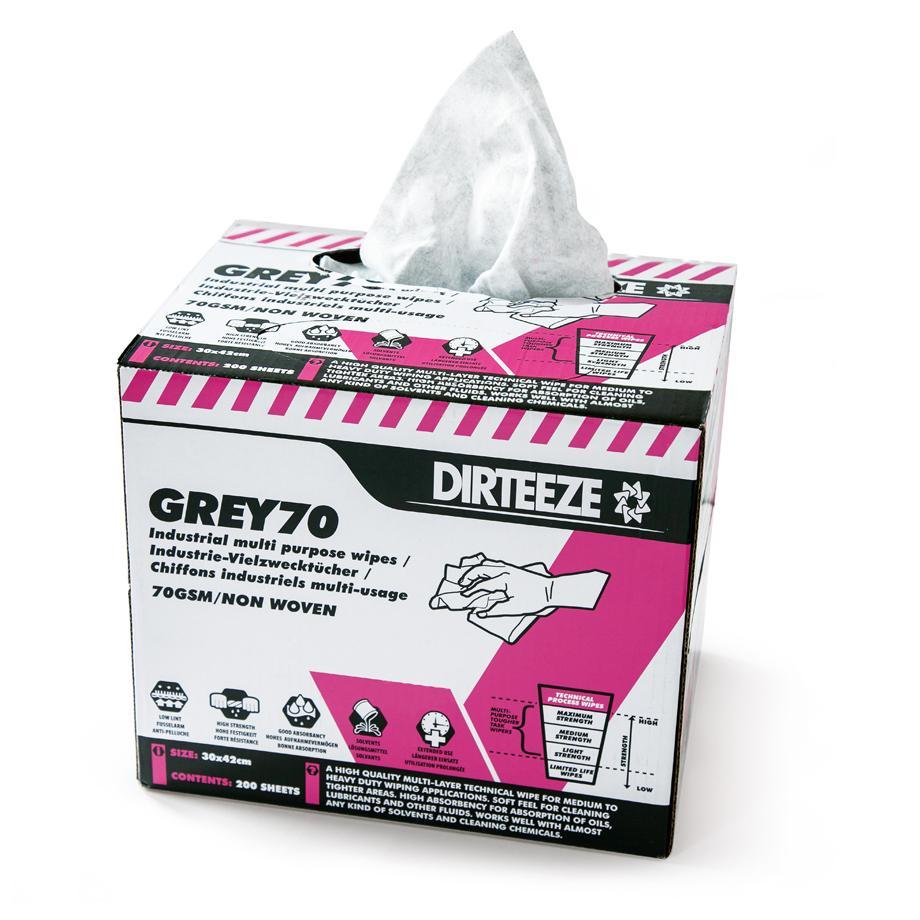 Dirteeze Industrial Multi-Purpose Technical Process Wipes - GRB200 ||200 Wipes