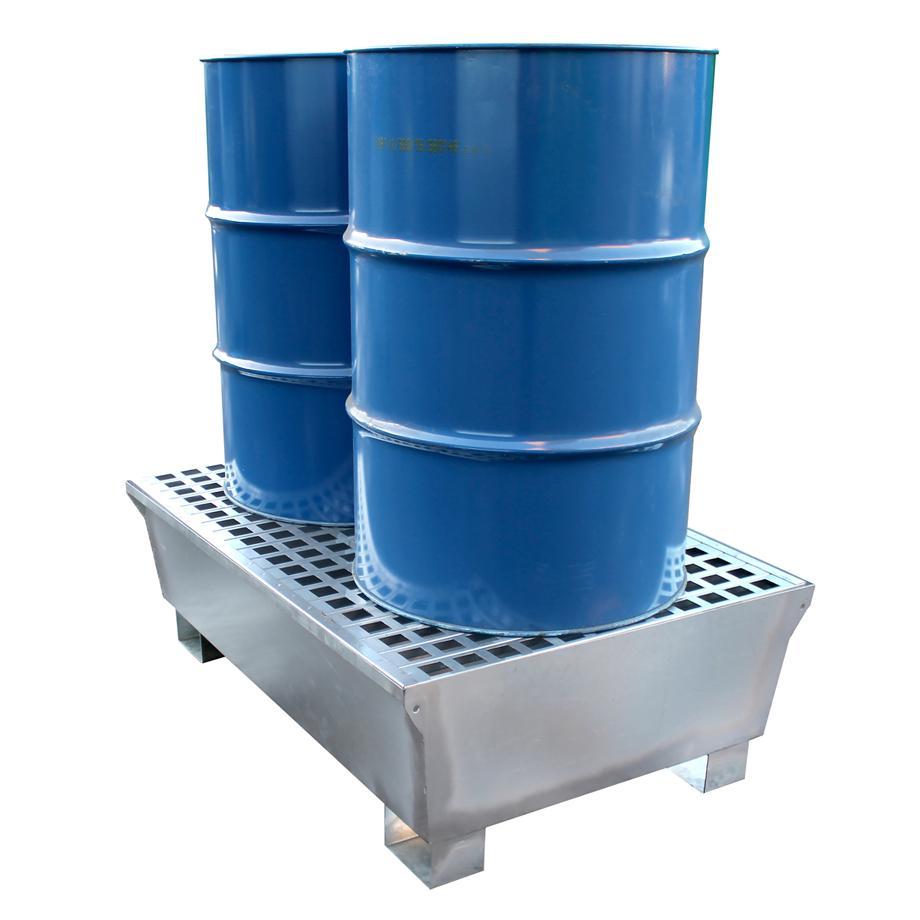 GSP2D - Galvanised Steel 2 Drum Bunded Containment Spill Pallet