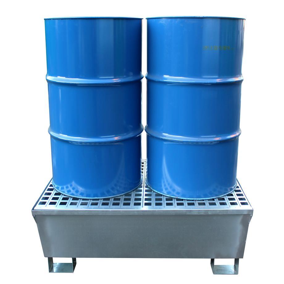 GSP2D - Galvanised Steel 2 Drum Bunded Containment Spill Pallet