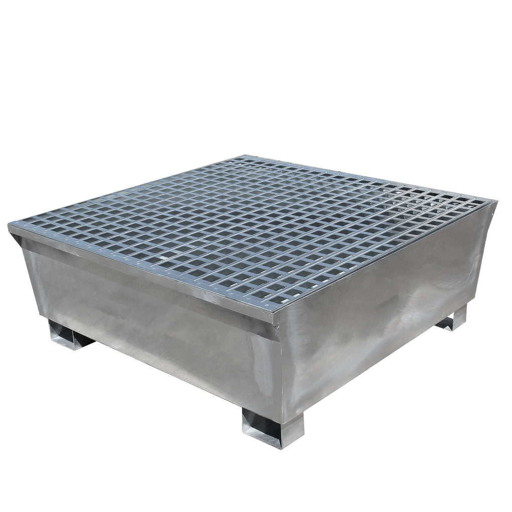 GSP4D - Galvanised Steel 4 Drum Bunded Spill Containment Pallet