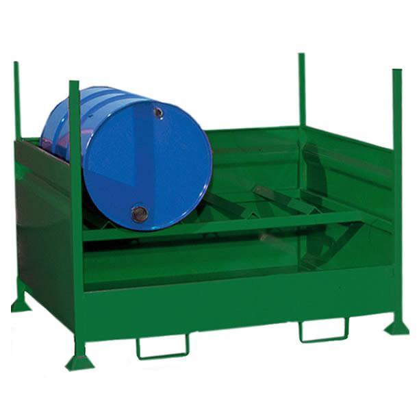 HD2 - Horizontal 2 Drum Steel Bunded Steel Containment Spill Pallet