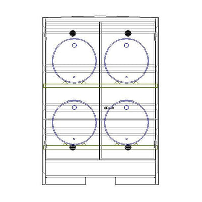 4 Drum Horizontal Bunded Store - HD4D ||L1500 x W1500 x H2090mm