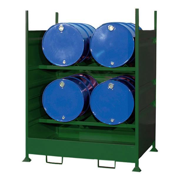 HD4 - Horizontal Steel 4 Drum Bunded Spill Containment Pallet