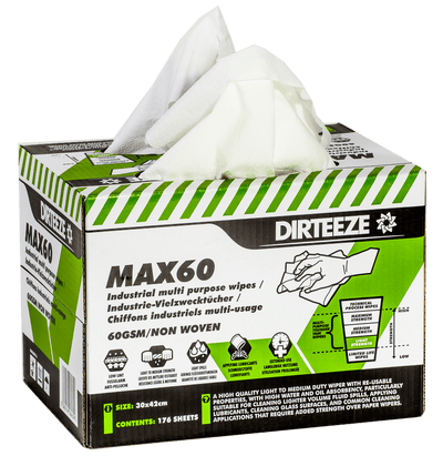 Standard Industrial Light Strength Wipes in a Dispensing Box - MAX60B