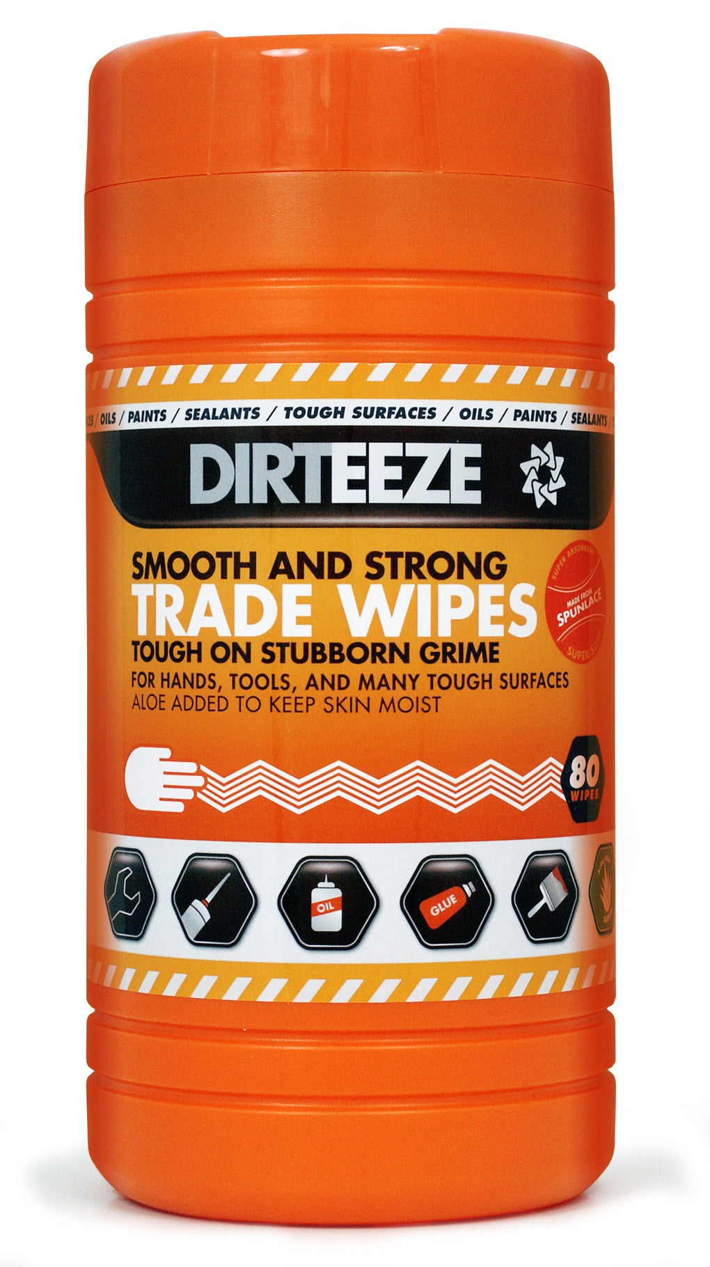 Dirteeze Trade Wipes Smooth & Strong Cloths - DGCL ||8 Tubs of 80 Wipes