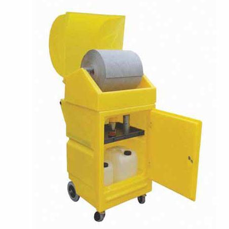 Lockable Cabinet on Wheels with Roll Holder