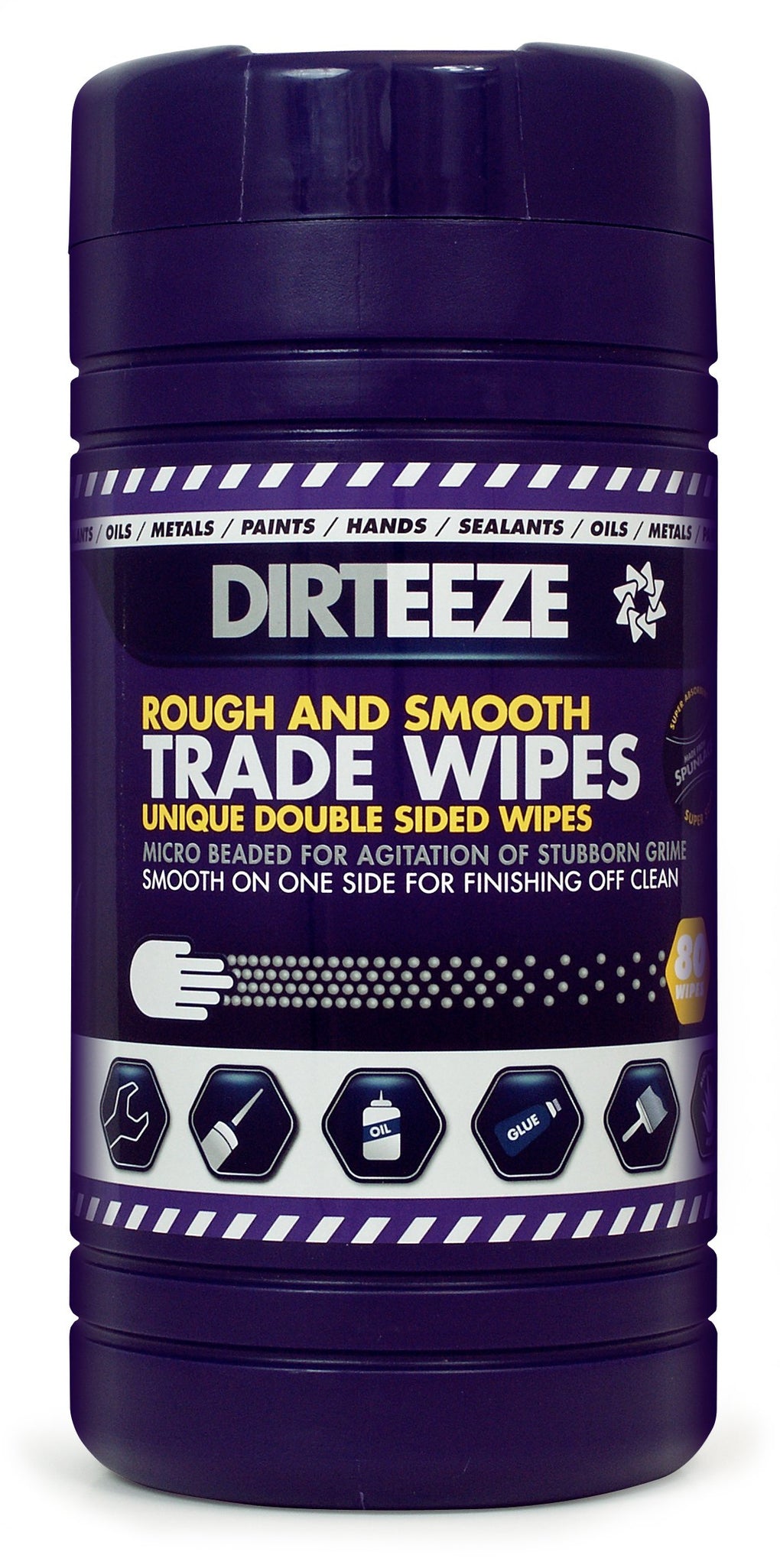 Dirteeze Rough & Smooth Trade Wipes - DGPCL80 ||8 Tubs of 80 Wipes