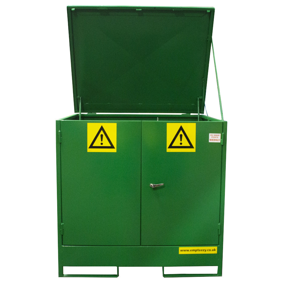 VD4D - Vertical Steel 4 Drum Bunded Spill Containment Pallet with Doors