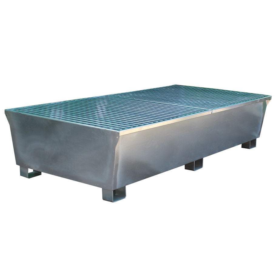 GSP2IBC - 2 IBC Galvanised Steel Bunded Spill Containment Pallet