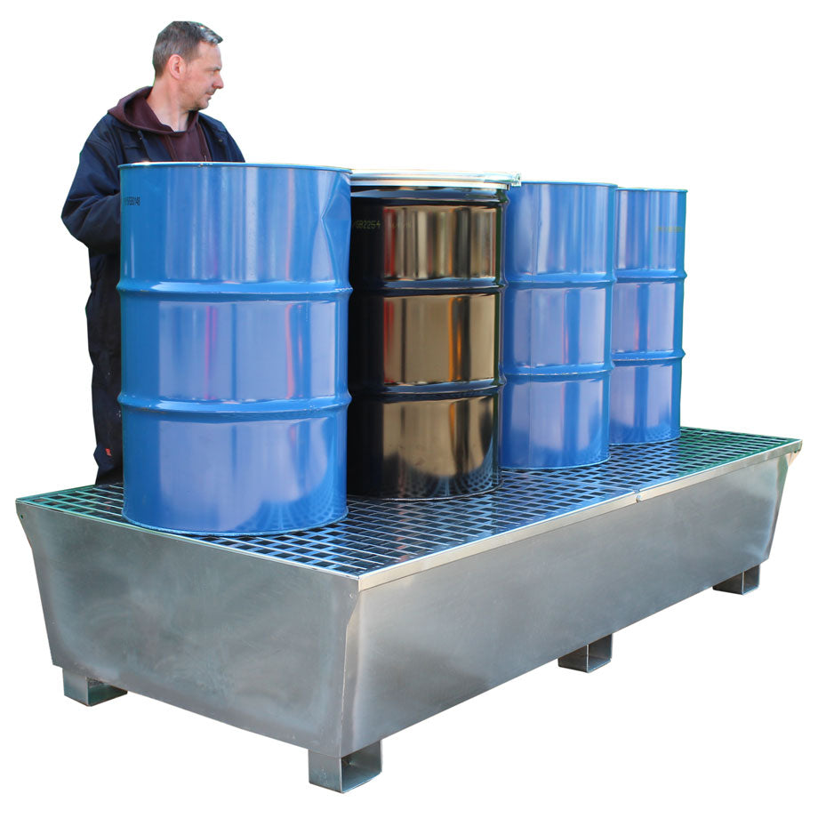 GSP2IBC - 2 IBC Galvanised Steel Bunded Spill Containment Pallet